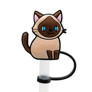 Couvre paille chat siamois