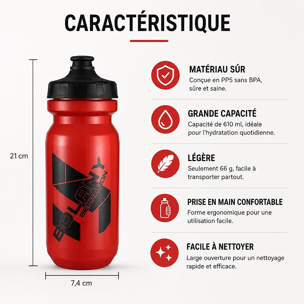 caractéristiques de gourde de cyclisme