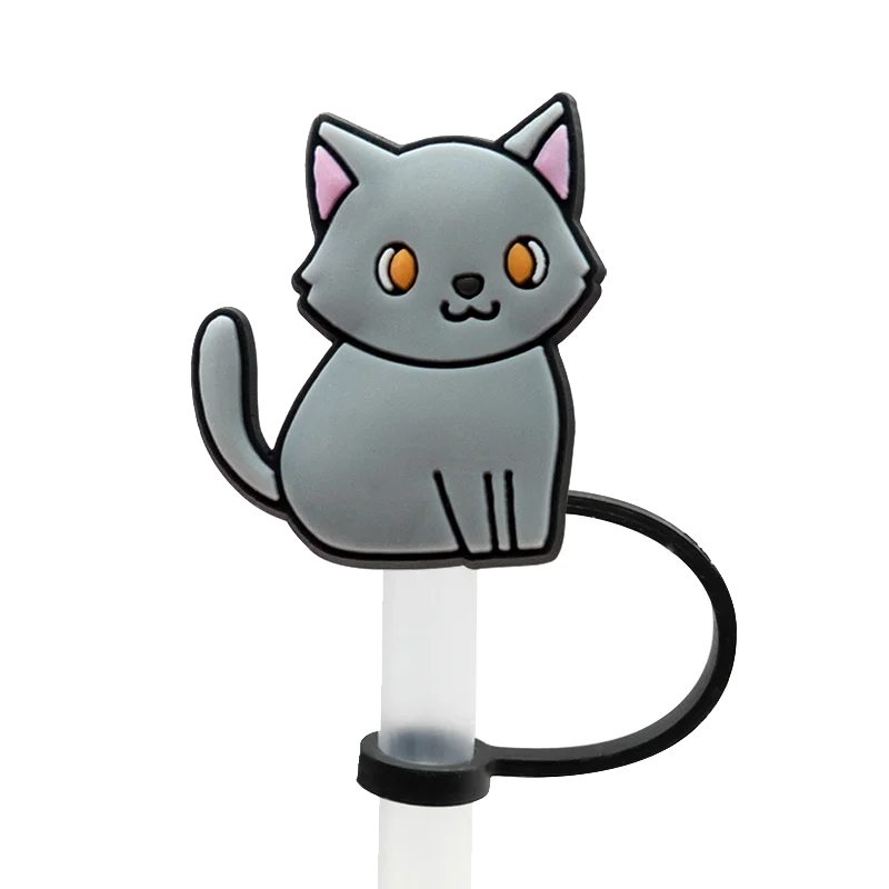 couvre paille chat gris