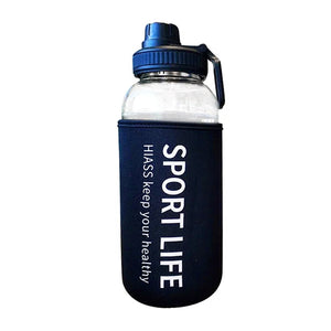 gourde de sport en verre avec protection