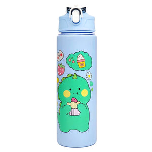 gourde bleu kawaii dinosaure