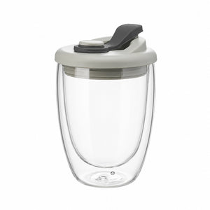 gourde expresso en verre gris