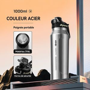 gourde isotherme argenté 1000ml