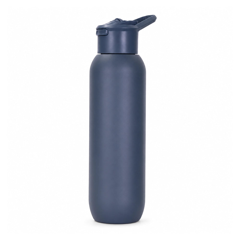 gourde isotherme bleu avec paille