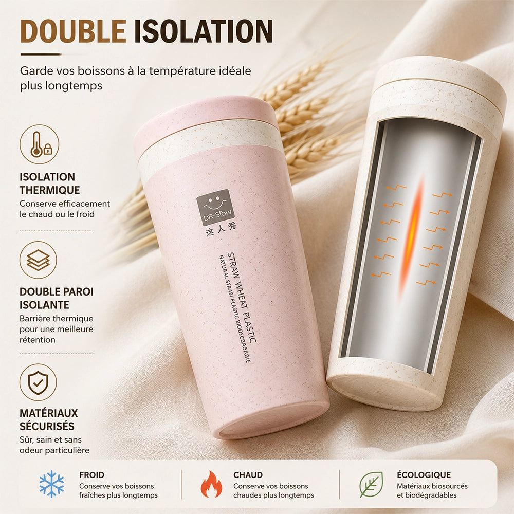 gourde isotherme en fibre de maïs