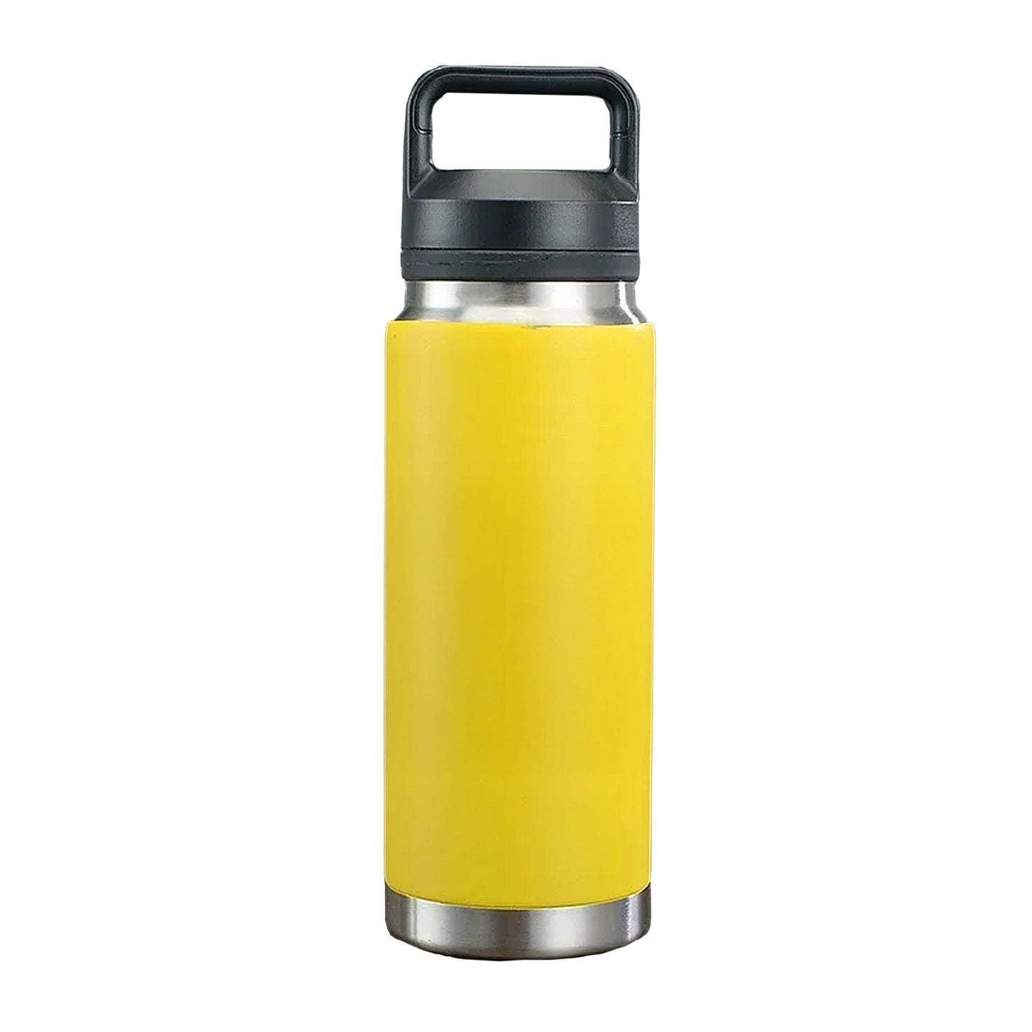 gourde isotherme jaune avec poignée