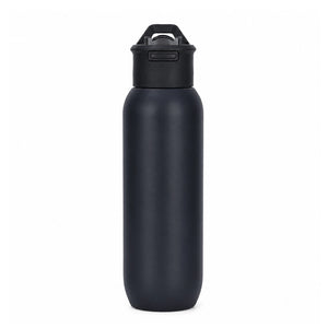 gourde isotherme noire avec paille