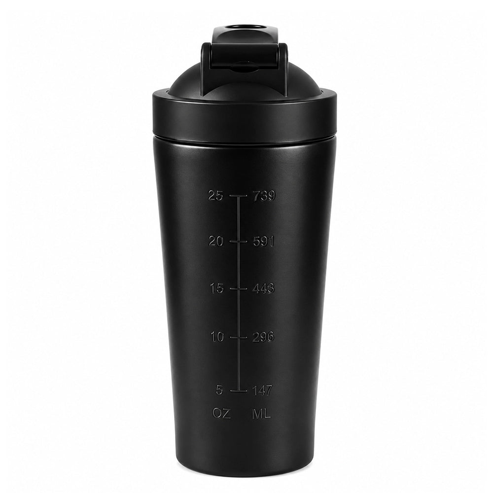 shaker noir acier inoxydable 750ml
