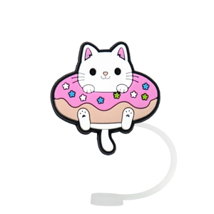 Couvre paille chat donut