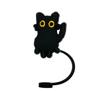 Couvre paille chat noir