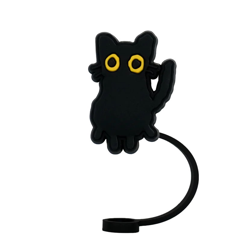 Couvre paille chat noir