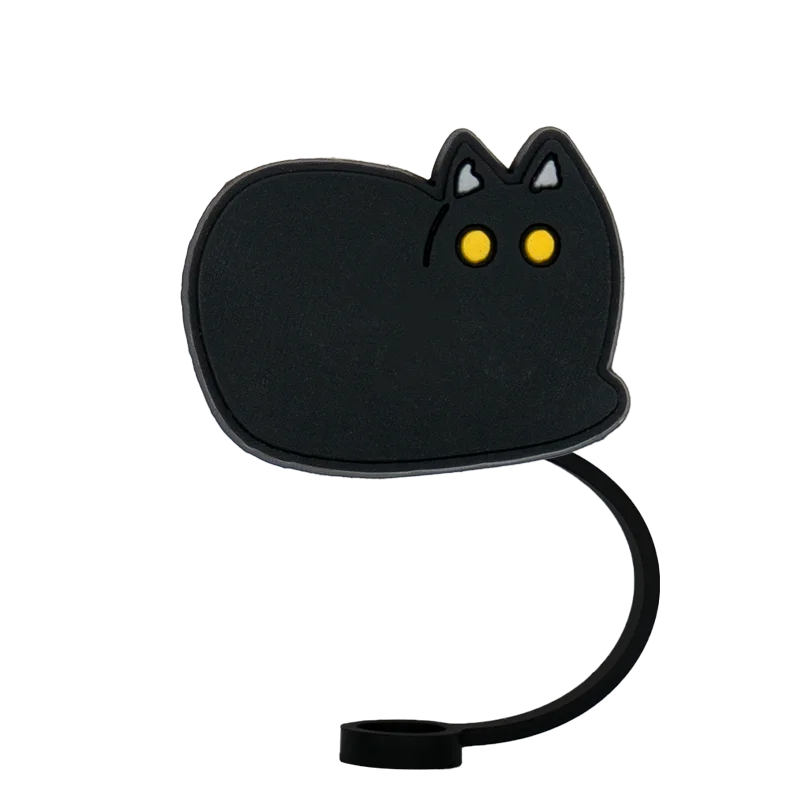 Couvre paille chat noir
