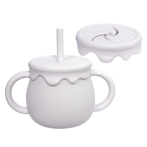 Gourde blanche en silicone pour enfant
