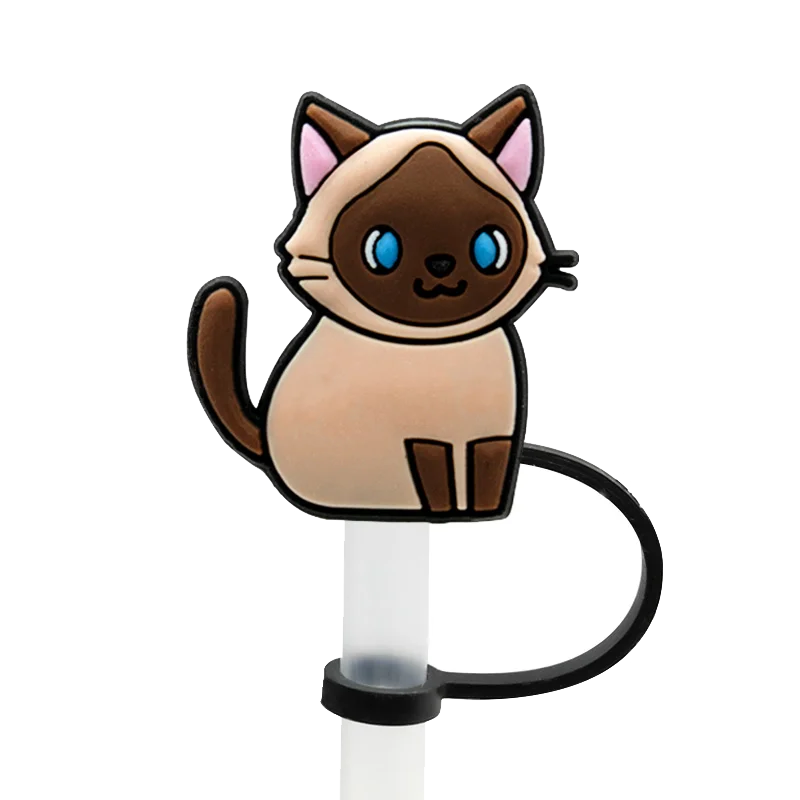 Couvre paille chat siamois