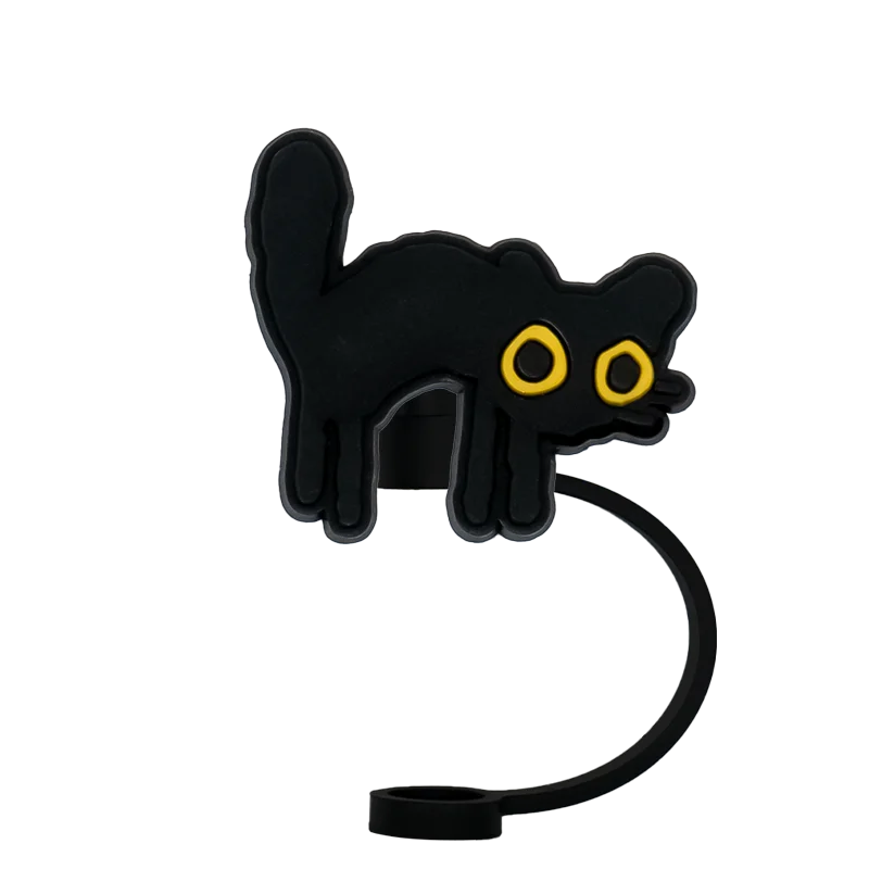 Couvre paille chat noir