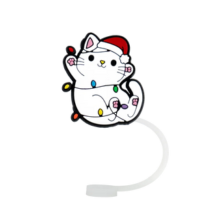 couvre paille chat de noël