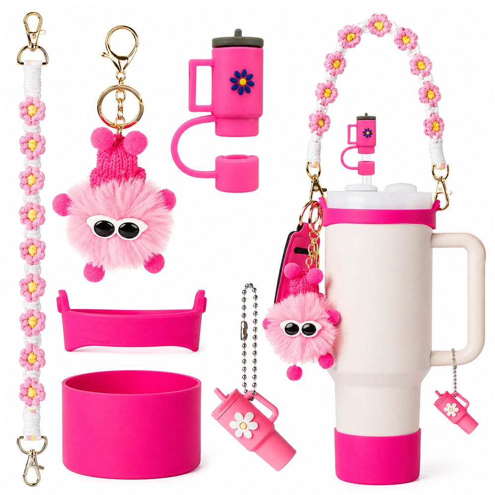 accessoires de gourde rose kawaii