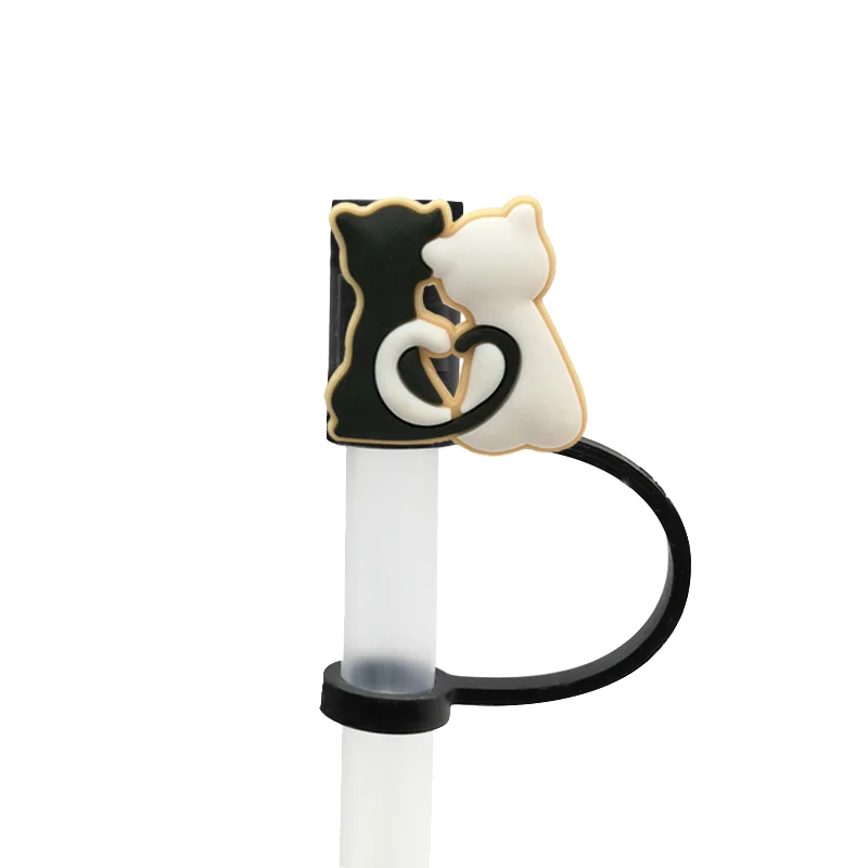 couvre paille chat amoureux