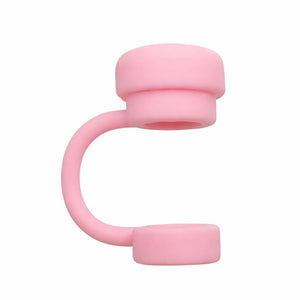 couvre paille rose en silicone