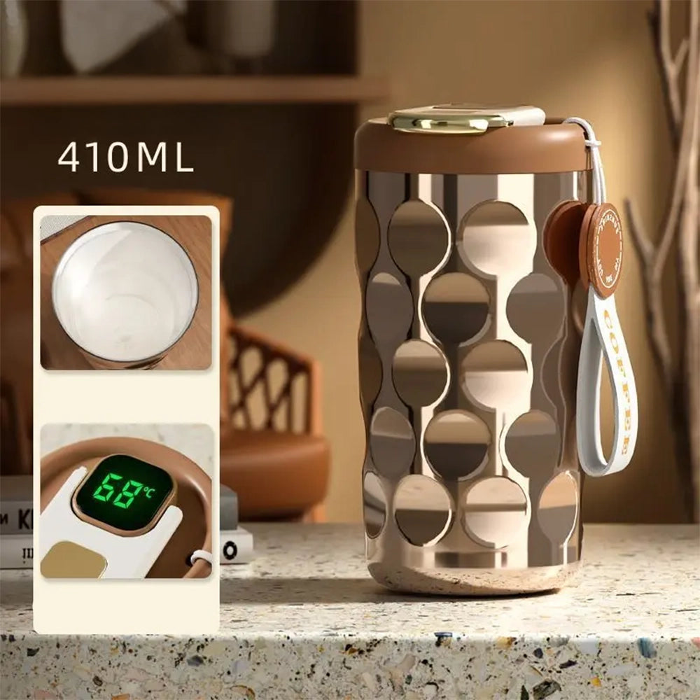 gourde dorée intelligente avec sangle