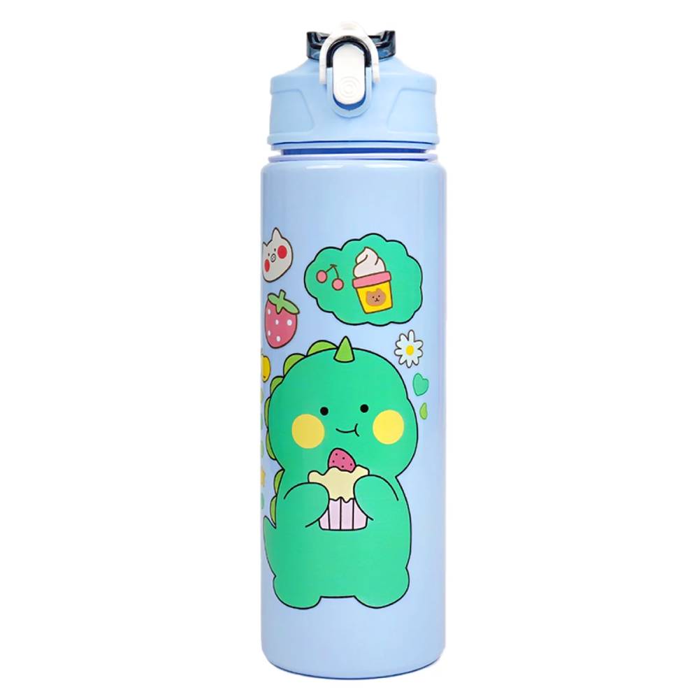 gourde bleu kawaii dinosaure