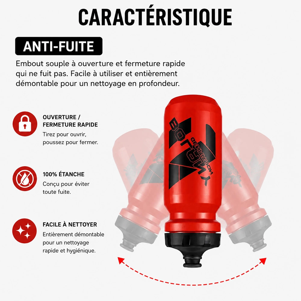 gourde cyclisme anti fuite