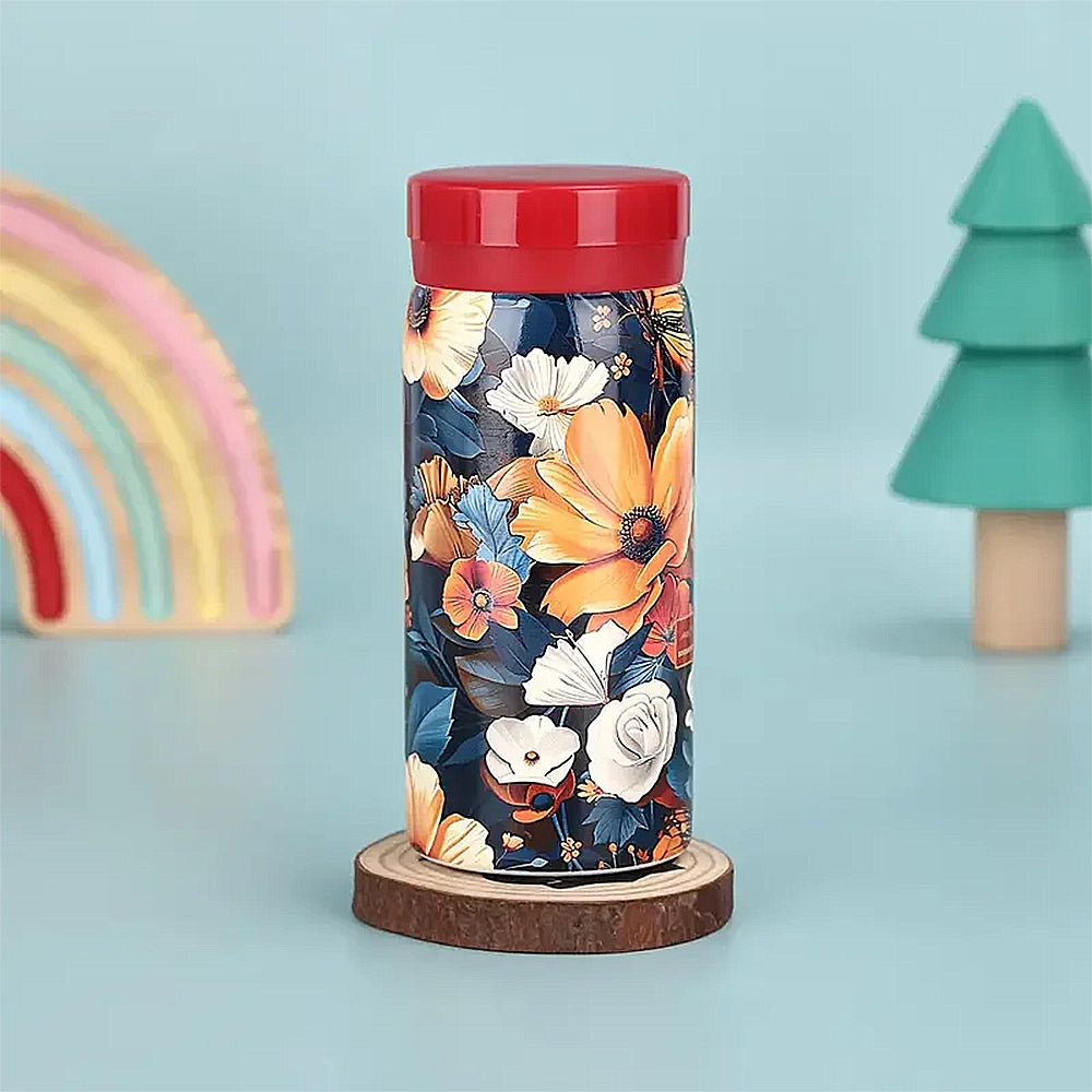 gourde design floral 200ml inox