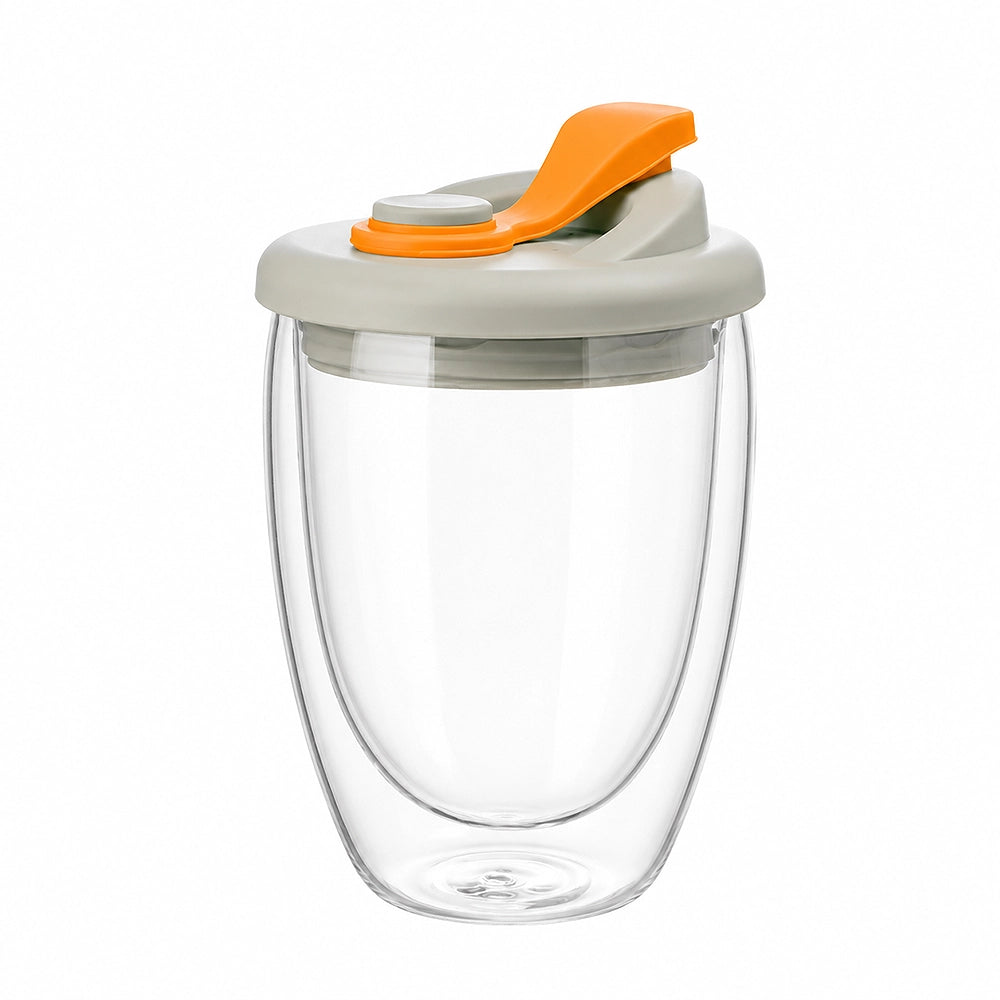 gourde expresso en verre orange