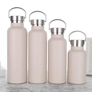 gourde grise en inox avec protection