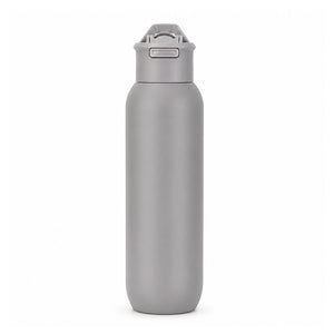 gourde grise isotherme avec paille