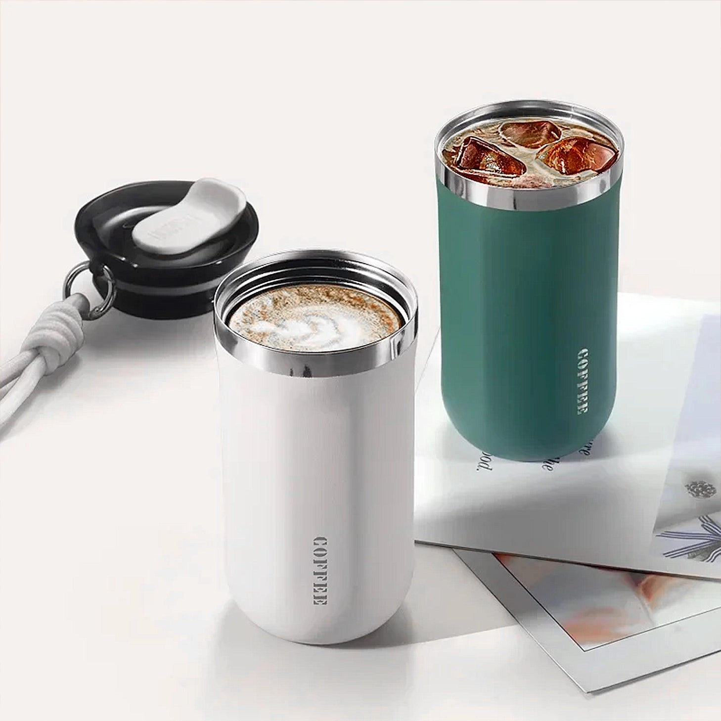 gourde isotherme avec boissons