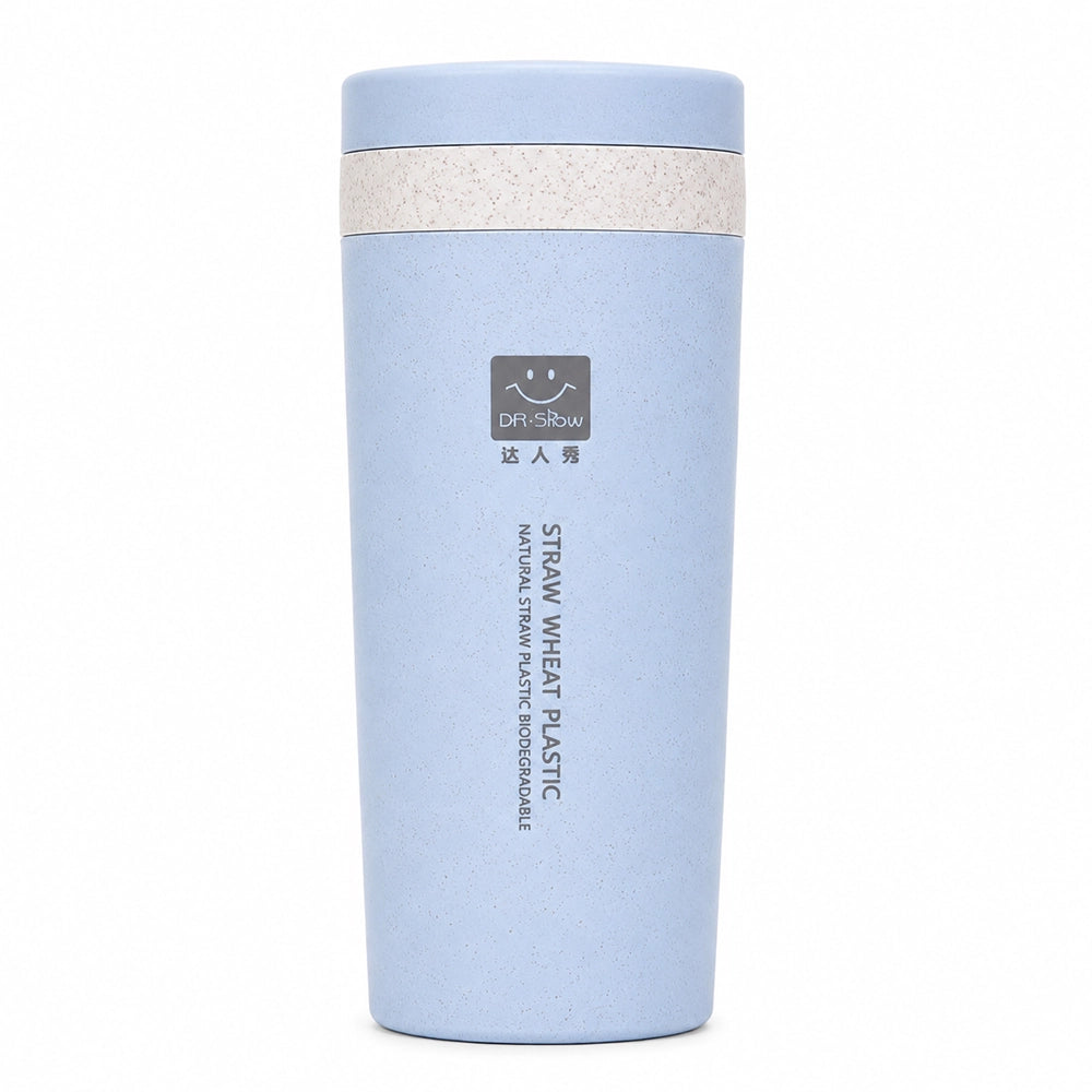 gourde isotherme bleu avec double paroi