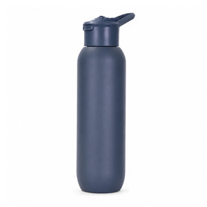 gourde isotherme bleu avec paille