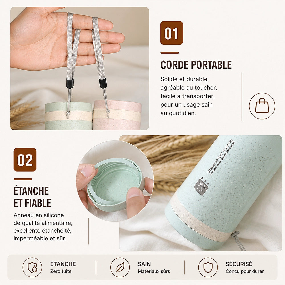 gourde isotherme étanche avec dragonne