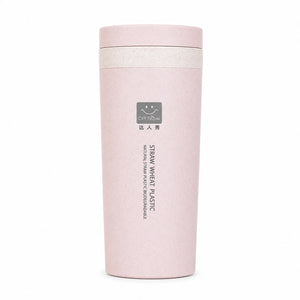 gourde isotherme rose en fibre de maïs