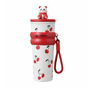 gourde isotherme thermos panda avec cerise