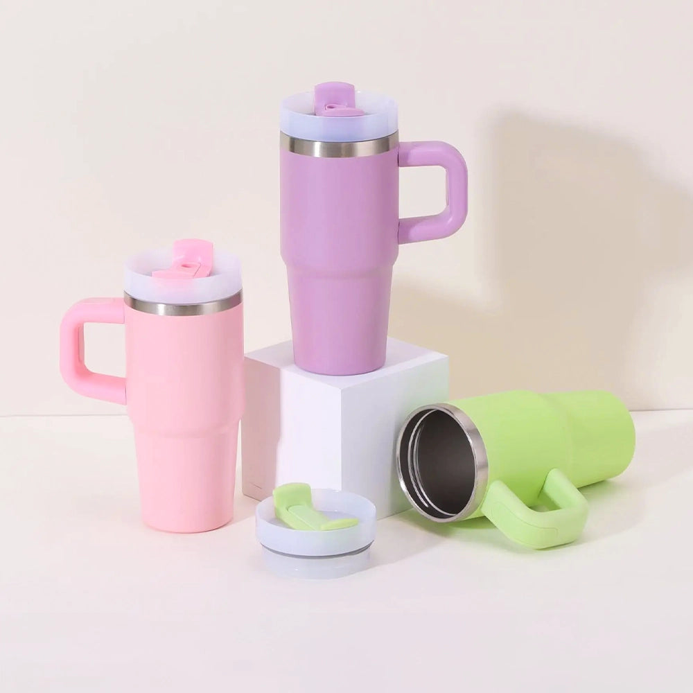 gourde thermos poignée et paille