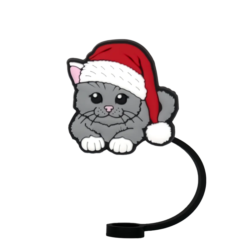 protège paille chat de noël