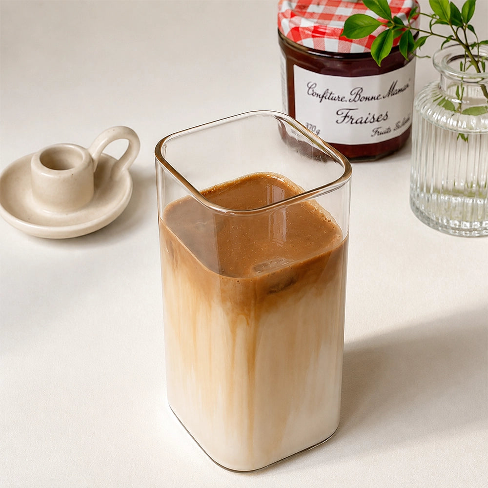verre rectangulaire pour café